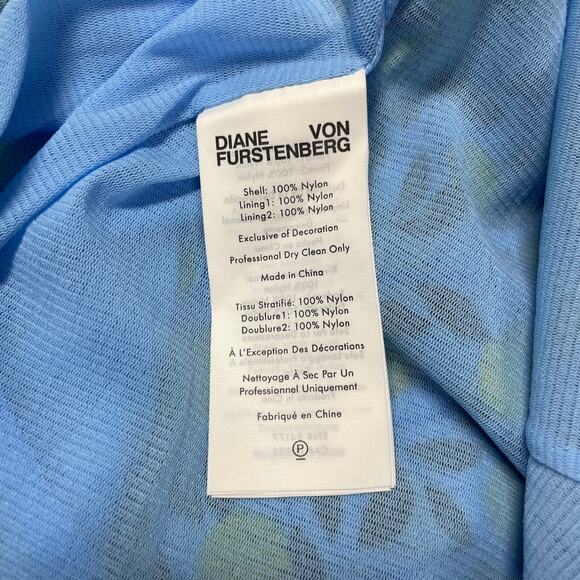 Diane von Furstenberg NWOT Dacey Lemon Gathered Dress Size XS Half Sleeve Ruched - Picture 8 of 13